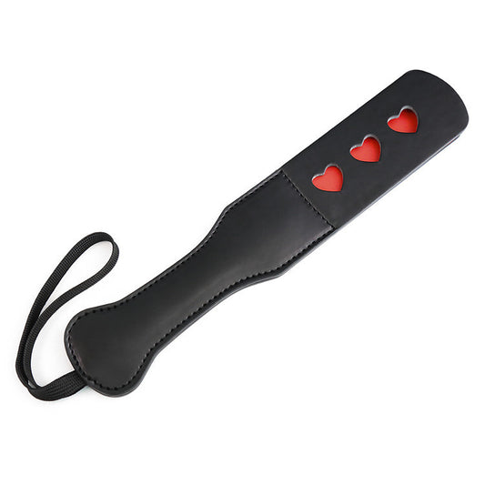 Leather Paddle with Heart Cutout