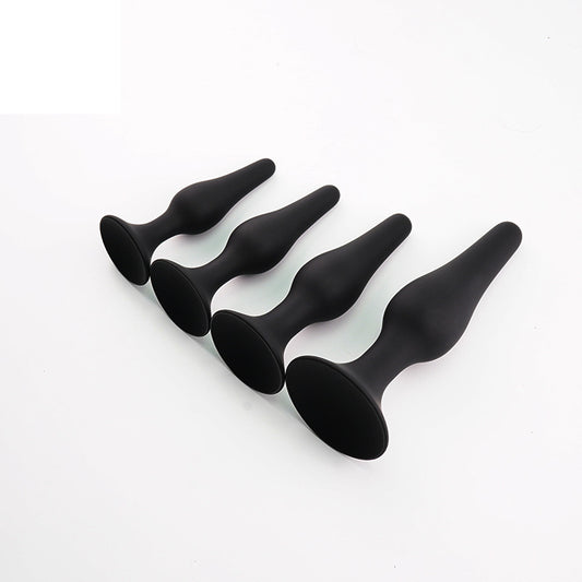 Black Silicone Anal Plugs